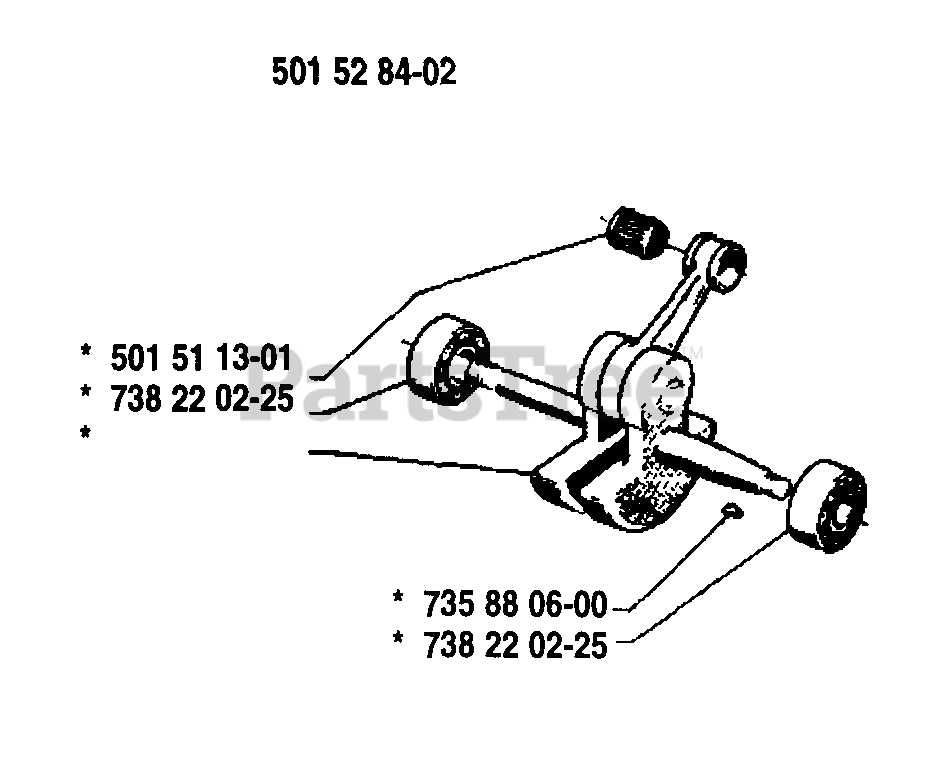 Husqvarna 66 Husqvarna Chainsaw (198706) Crankshaft Assembly Parts