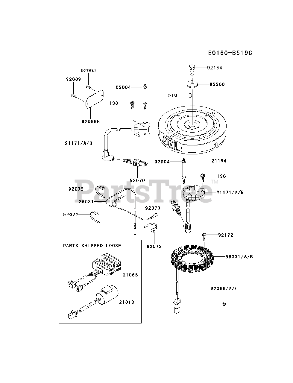 Genuine Countax C80 equipaggiato con motore Kawaski FS481V BOBINA DI ACCENSIONE CXKAWICF 