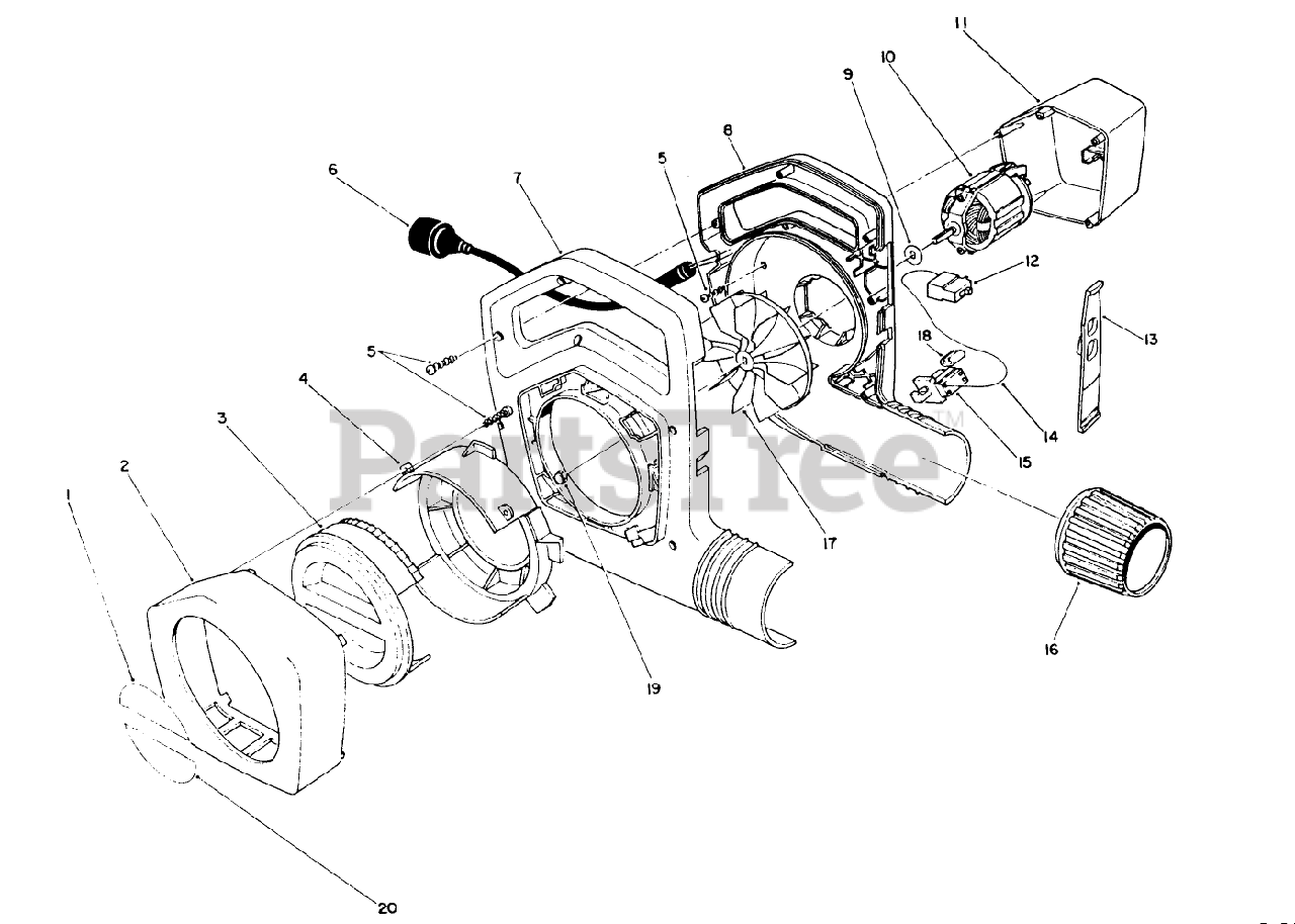 Toro 51570 Toro Yard Blower Vacuum (SN 000000001 000999999) (1990