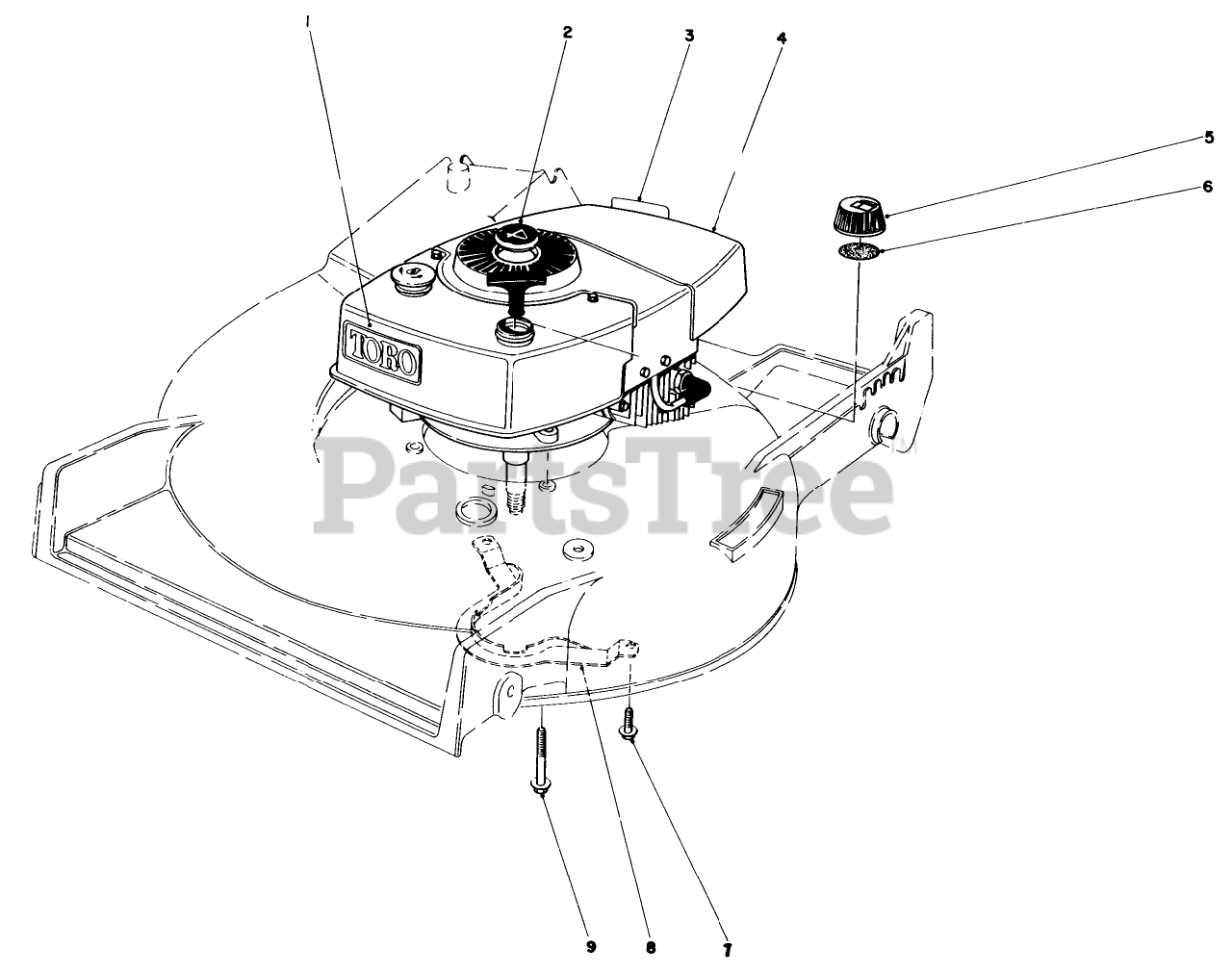 Toro 20672 Toro WalkBehind Mower (SN 004000001 004999999) (1984