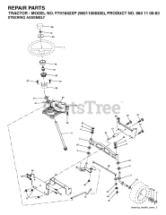YTH 1842 XP 960110083 00 Husqvarna 42 Yard Tractor 2005 01 Parts Lookup with Diagrams PartsTree