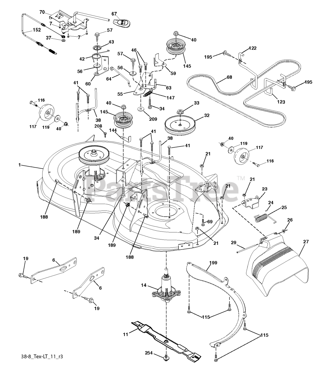 Husqvarna LTH 17538 (960430298-00) - Husqvarna 38