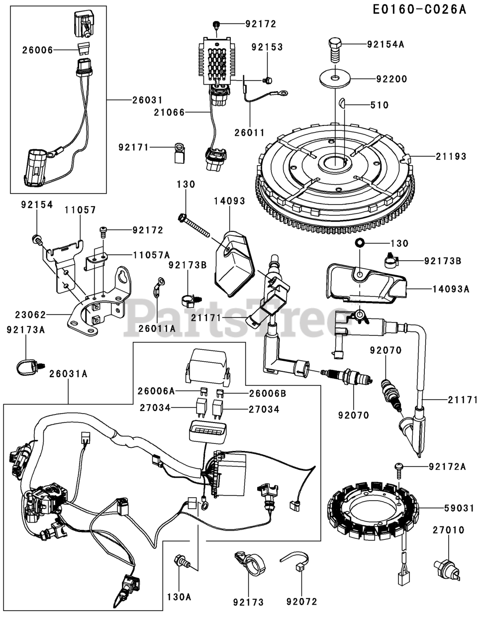 Kawasaki FX850VCS43 Kawasaki Engine ELECTRICEQUIPMENT Parts Lookup