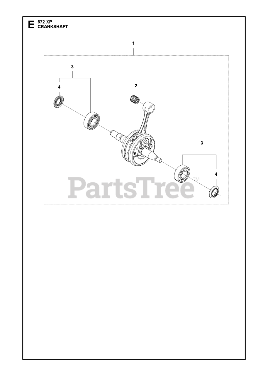 Husqvarna 572 XP/XPG Husqvarna Chainsaw CRANKSHAFT Parts Lookup with