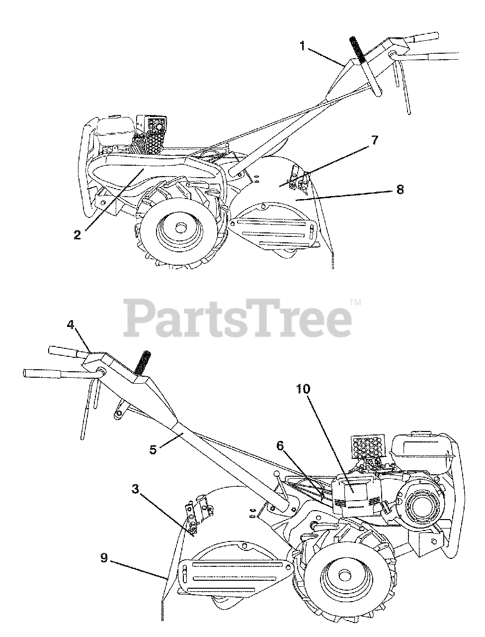 Husqvarna Drt 900 960930008 00 Husqvarna Rear Tine Tiller 2009 04