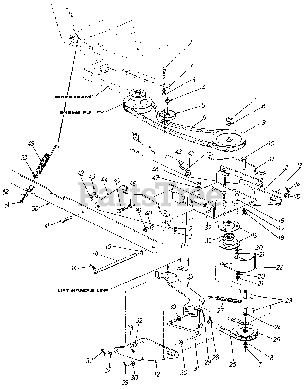 MTD 195-469-000 - MTD Snow Thrower Attachment (1985) Snow Thrower ...