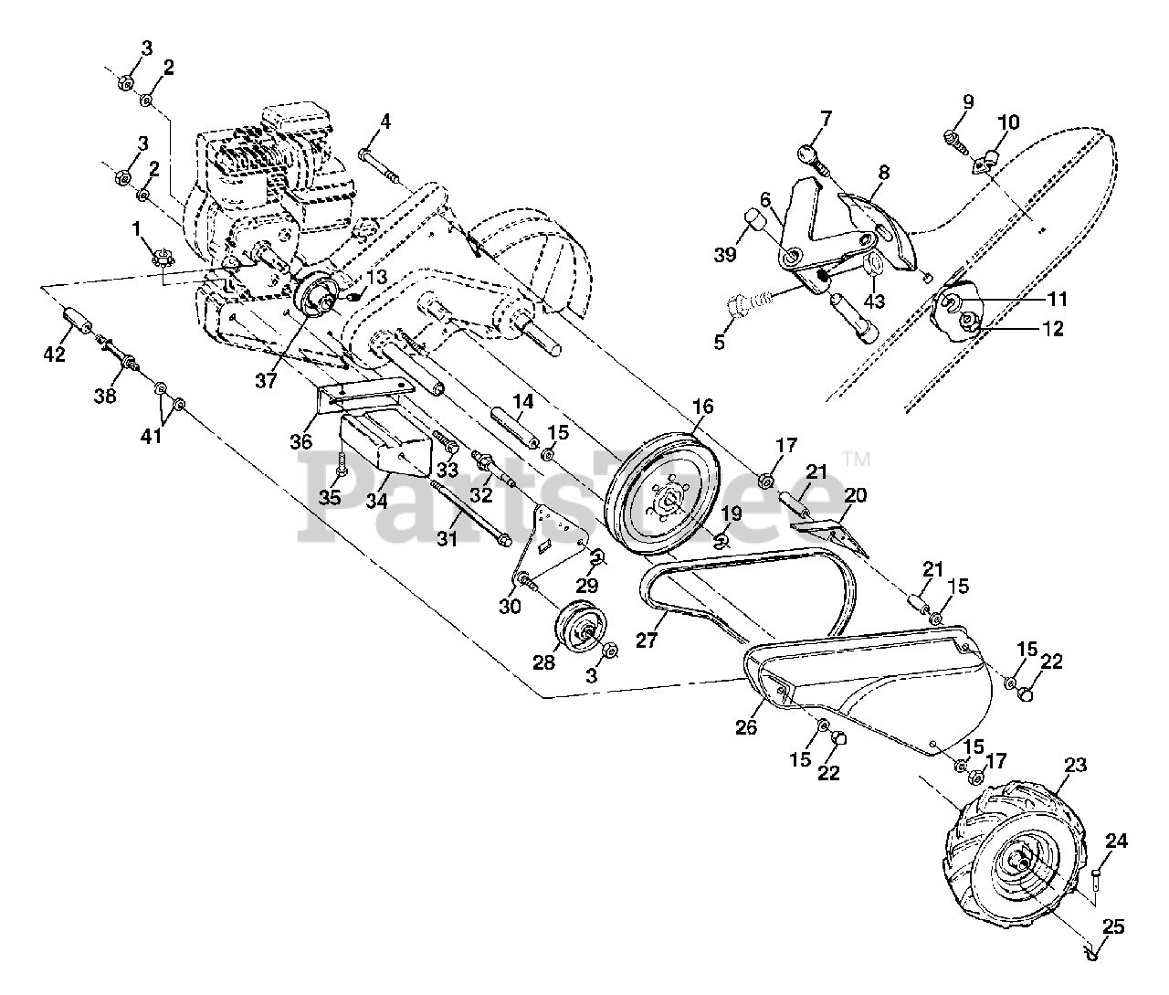 Husqvarna Crt 52 954140020 B Husqvarna Rear Tine Tiller 1997 12