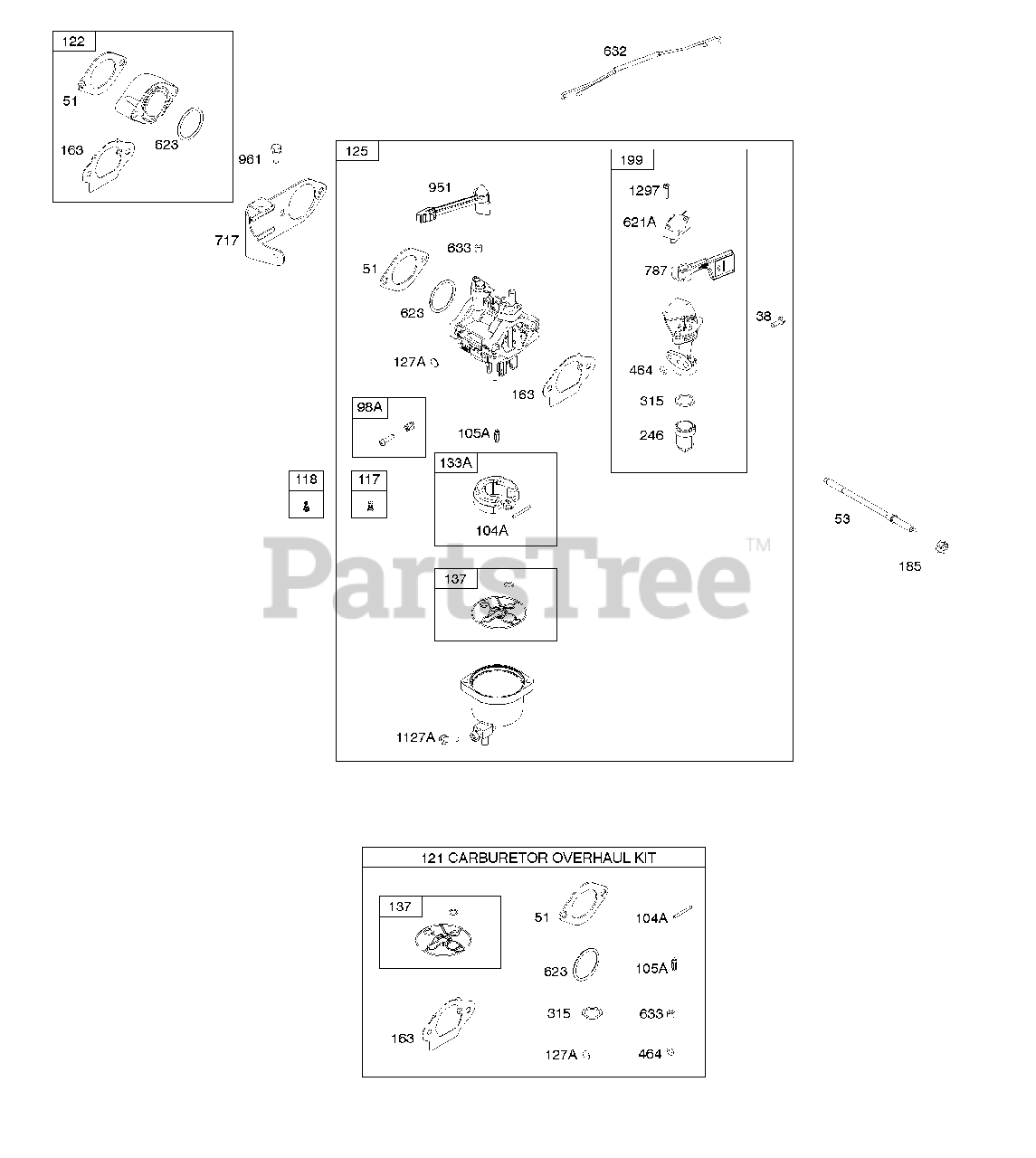 Briggs & Stratton 19H1320113B1 Briggs & Stratton Horizontal Engine