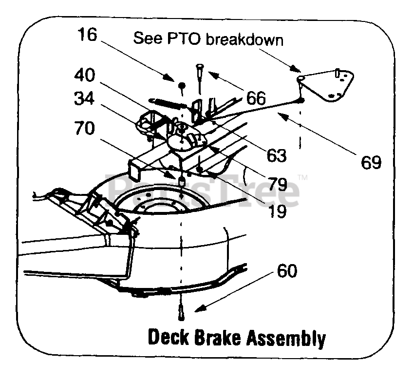 White Outdoor LT 1650 13AO616G190 White Outdoor 42 Lawn Tractor 2000 Deck Brake Assembly Parts Lookup with Diagrams PartsTree