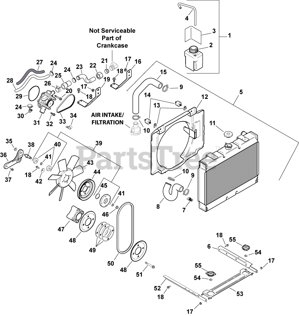 Kohler LH7750015 Kohler Aegis Engine, Made for Scag, 31hp, 23.1kW Cooling System 136615