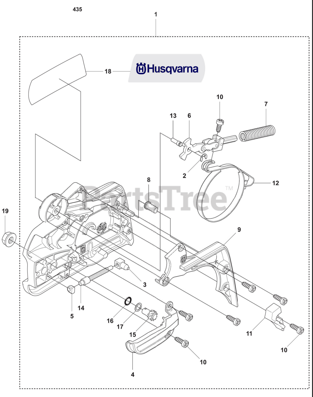 Husqvarna 435 Husqvarna Chainsaw (200805) Chainbrake 435 Parts