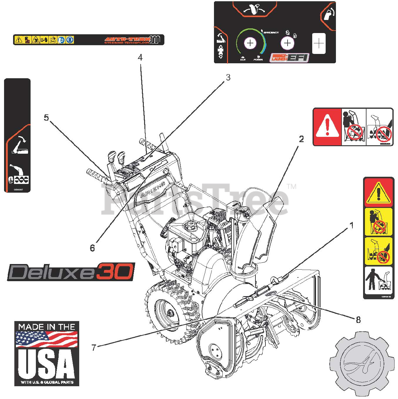 Ariens 921049 Ariens Deluxe 30" EFI Snow Blower, Ariens AX 306cc EFI