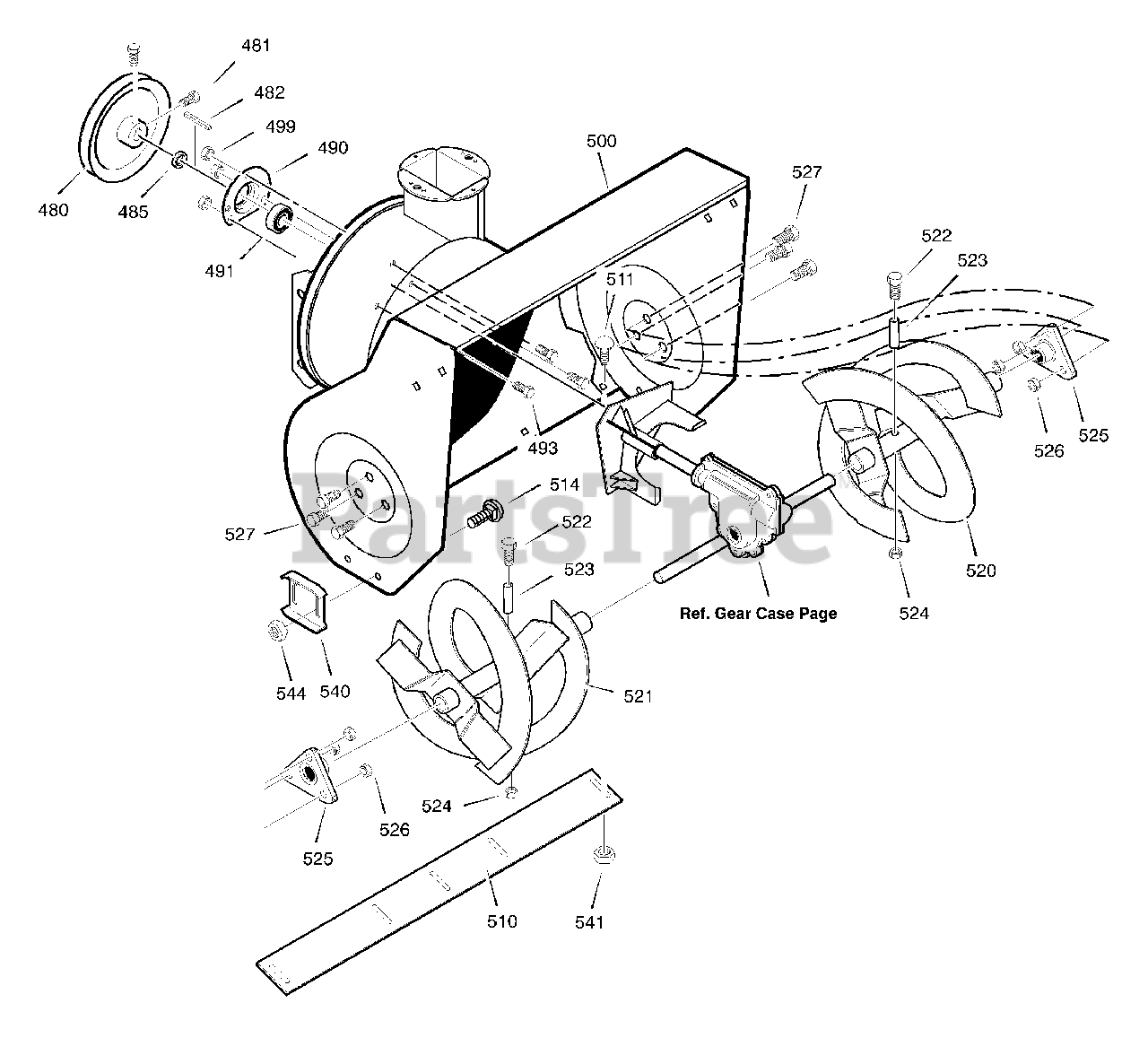 Murray 624505x4D Murray 24" Snow Thrower (2003) Auger Housing Parts