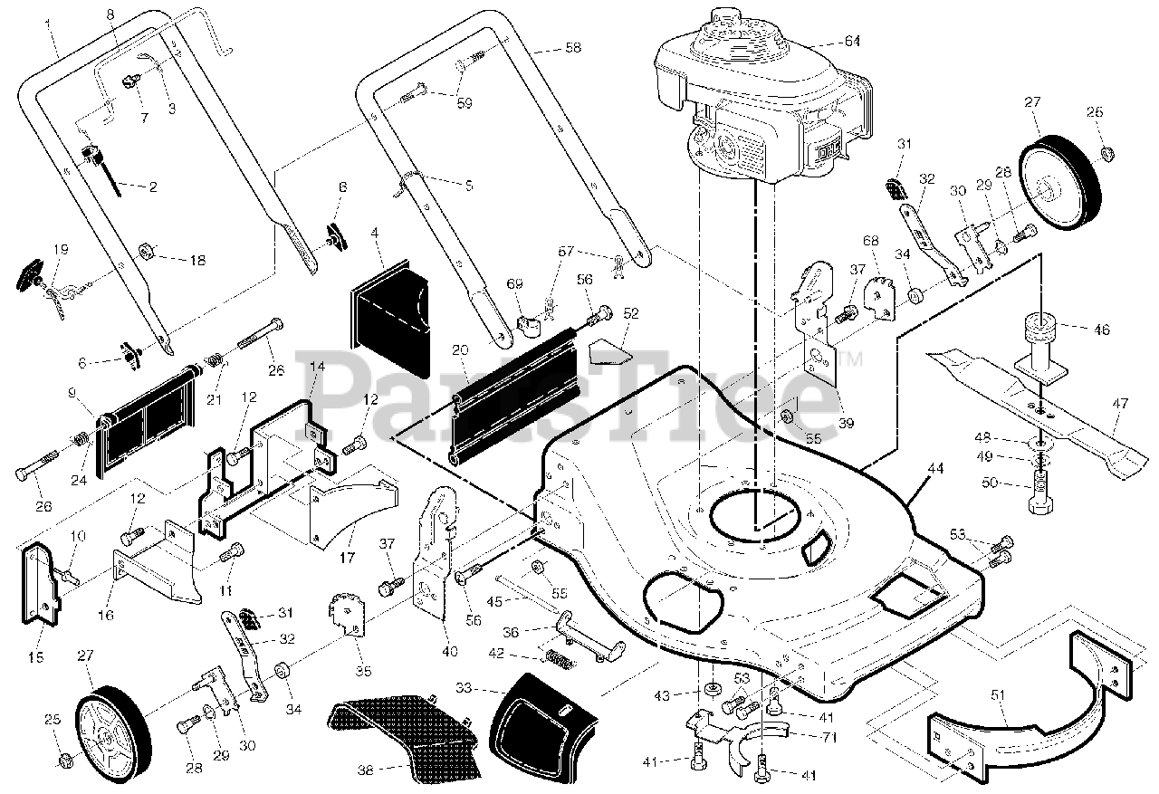 Ariens self propelled lawn mower parts discount