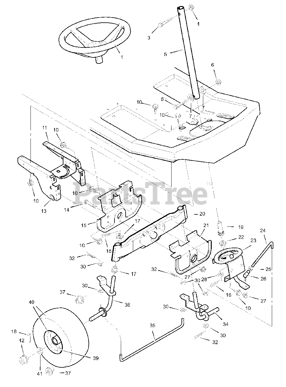 Murray 30560x51C Murray 30" RearEngine Riding Mower (1999) Steering