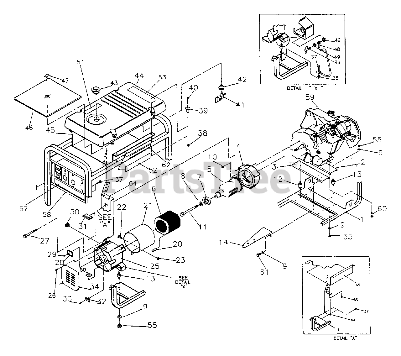 Generac shop generator parts