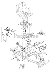 Troy Bilt Repair Part 757 05003 SEAT MED BACK PartsTree
