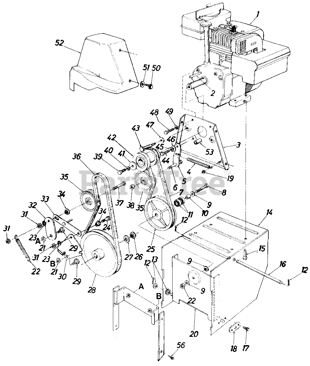 MTD 31353-7 - MTD Snow Thrower (1987) Snow Parts Lookup with Diagrams