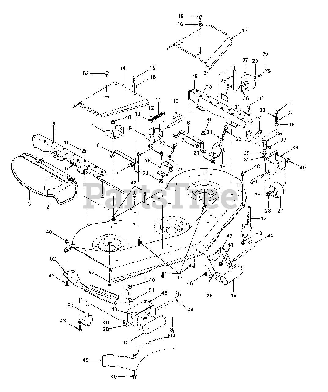Cub Cadet 324 (190324100) Cub Cadet 54" Mower Deck Deck Assembly