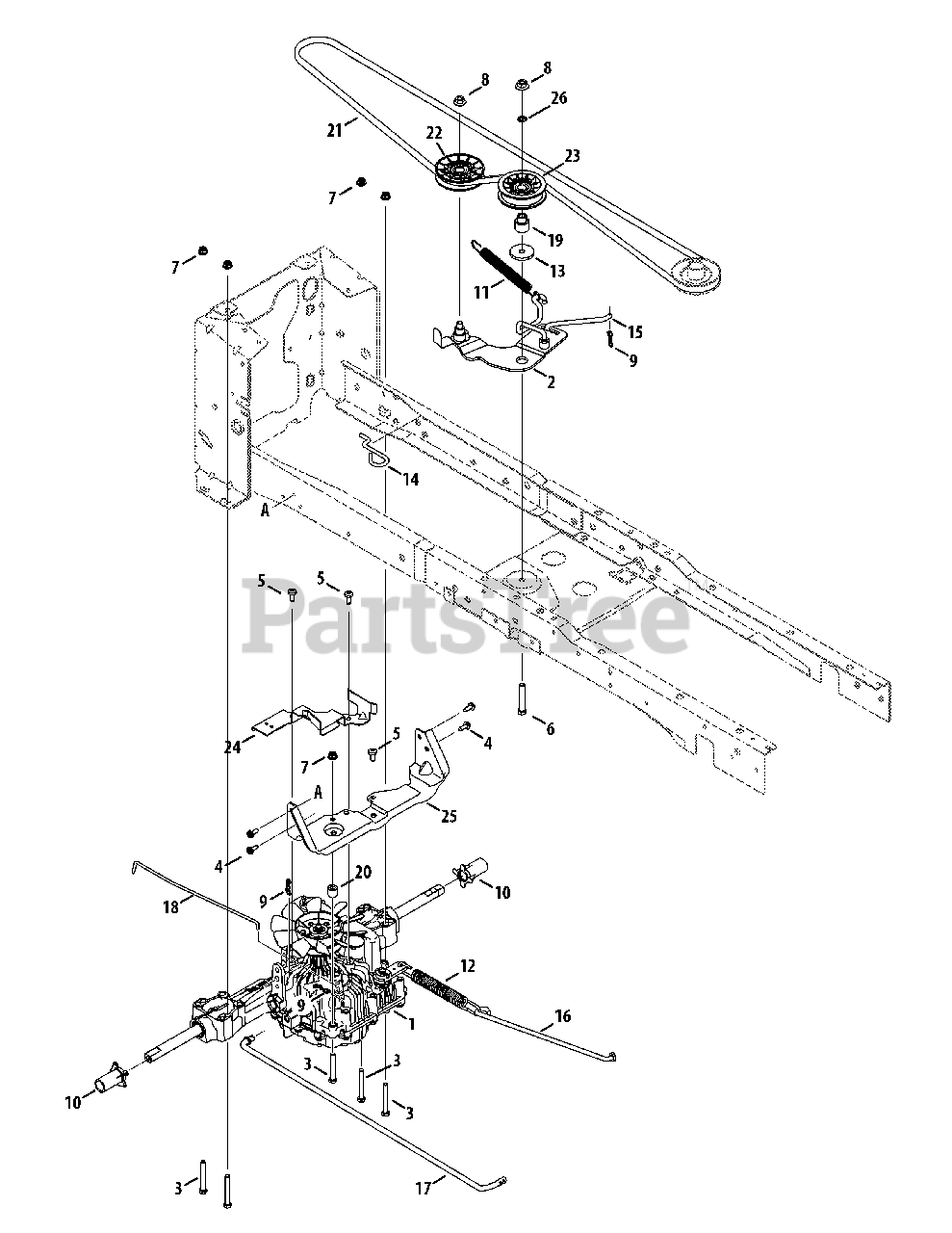Craftsman 247.204440 13A7A1ZW099 Craftsman T8400 Lawn Tractor