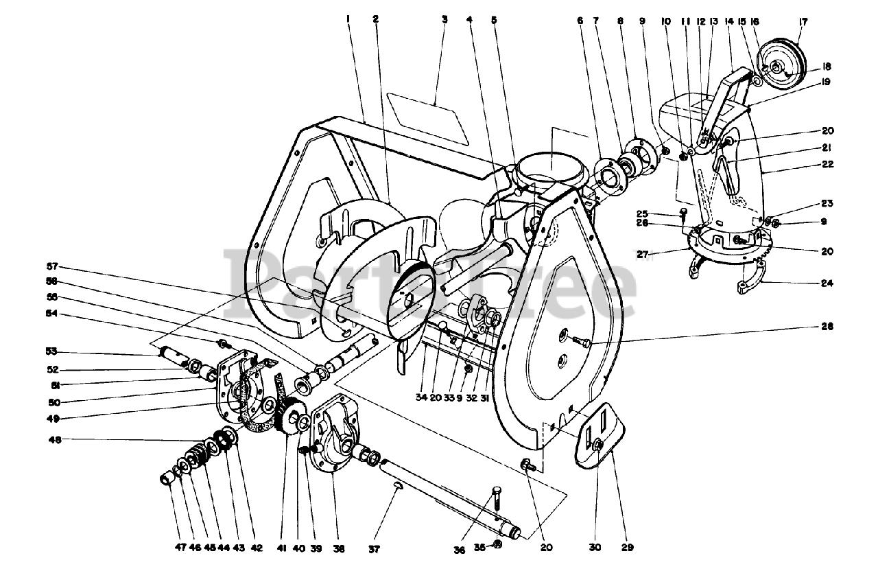 Toro 38035 (3521) - Toro Snow Thrower (SN: 005000001 - 005999999) (1985