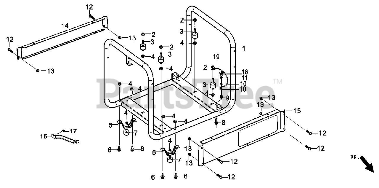 Generac GP5500 (0059395) - Generac Portable Generator (SN: 7155081E - 7263444E) (2012) Frame