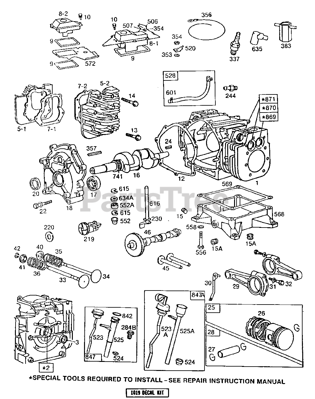 Briggs & Stratton 400417-0119-01 - Briggs & Stratton Horizontal Engine ...