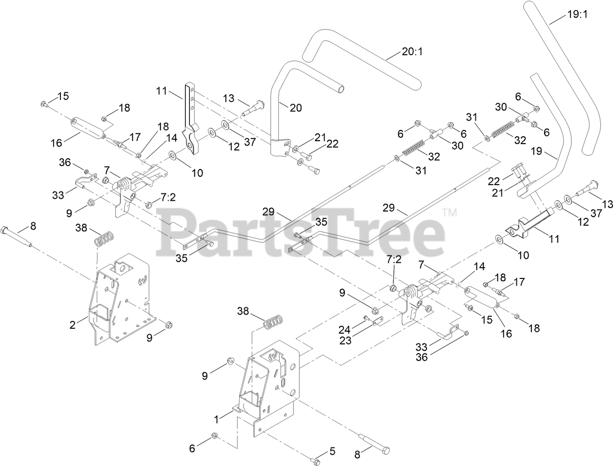 Toro 75315 (MR 5400) Toro 54" Titan ZeroTurn Mower (SN 411455152
