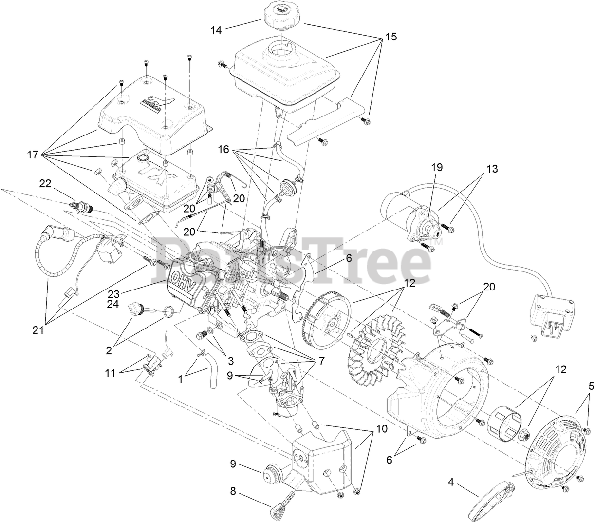 Toro 38282 (418 ZE) Toro 18" Power Clear Snow Thrower (SN 312000001