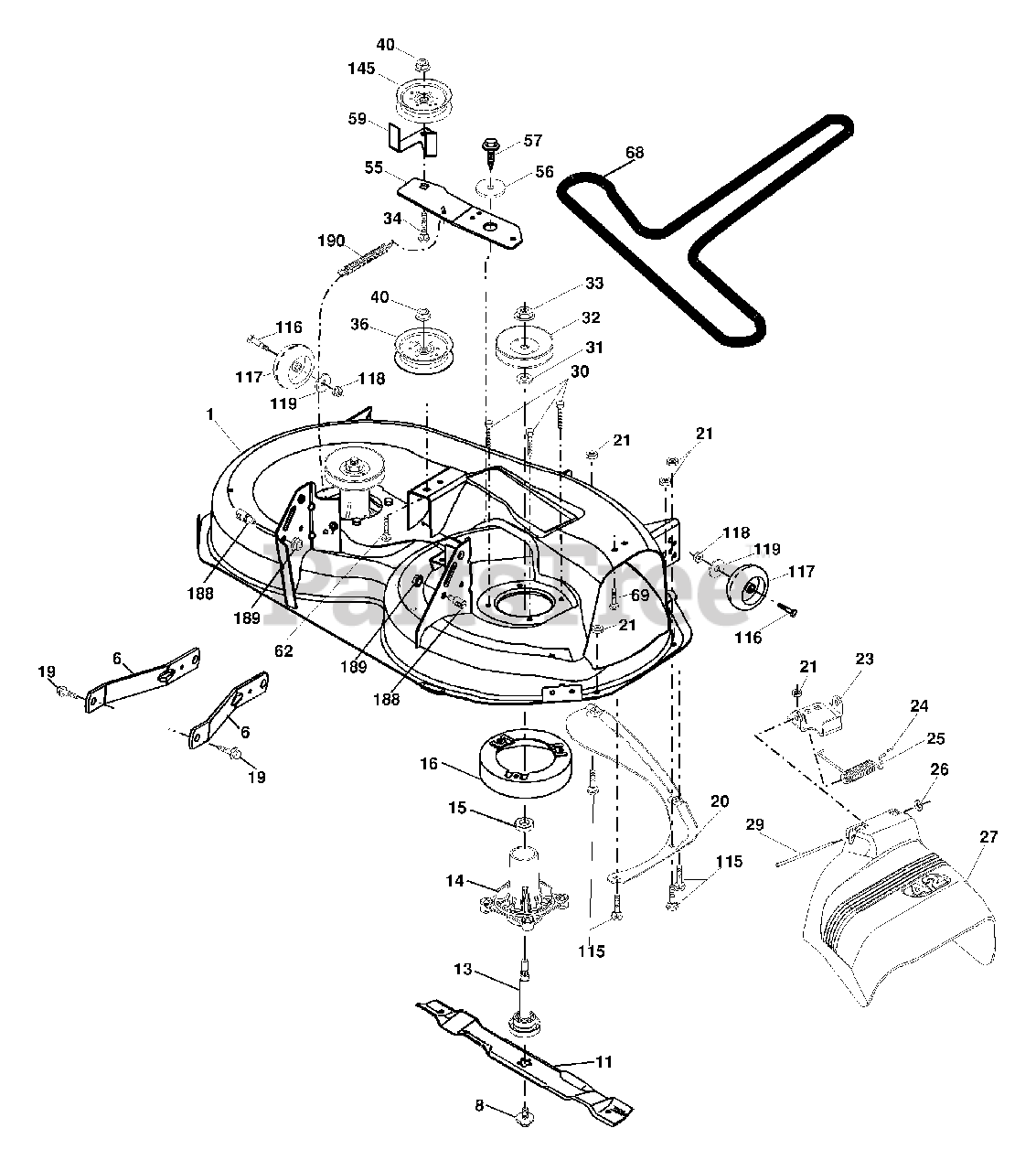 Husqvarna YTH 20F42T (960450002-01) - Husqvarna 42