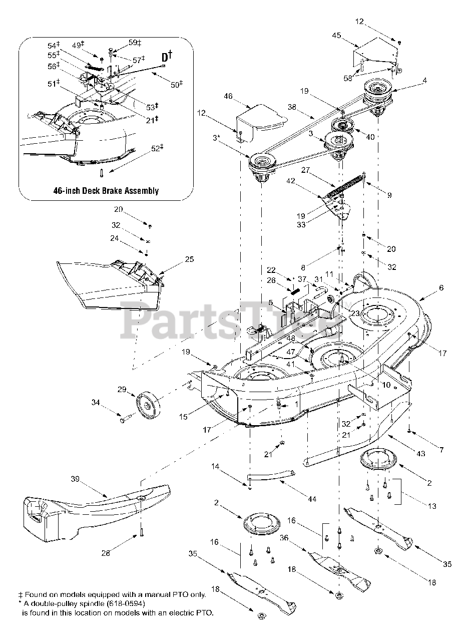 Yard machine 46 inch deck clearance