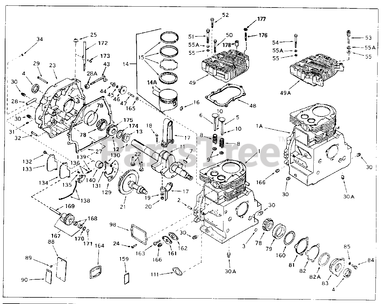 Tecumseh SBH SBH 240A Tecumseh Short Block Engine Parts List Parts Lookup with Diagrams PartsTree