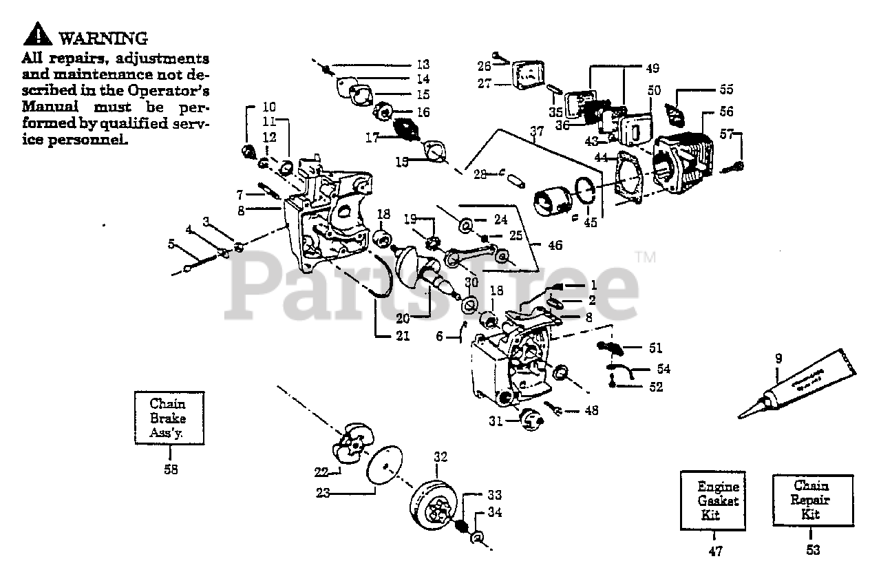 Husqvarna 23 COMPACT Husqvarna Chainsaw 1993 01 Crankcase