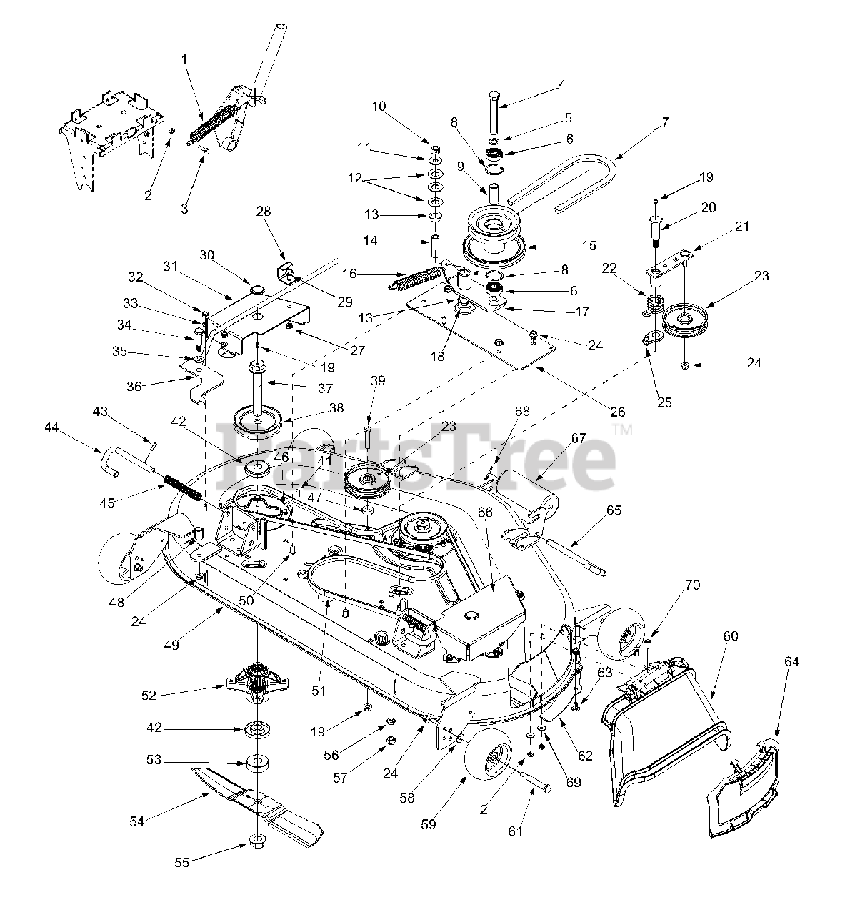 White Outdoor ZT1850 (53AA1A5L190) White Outdoor 44" ZeroTurn Mower