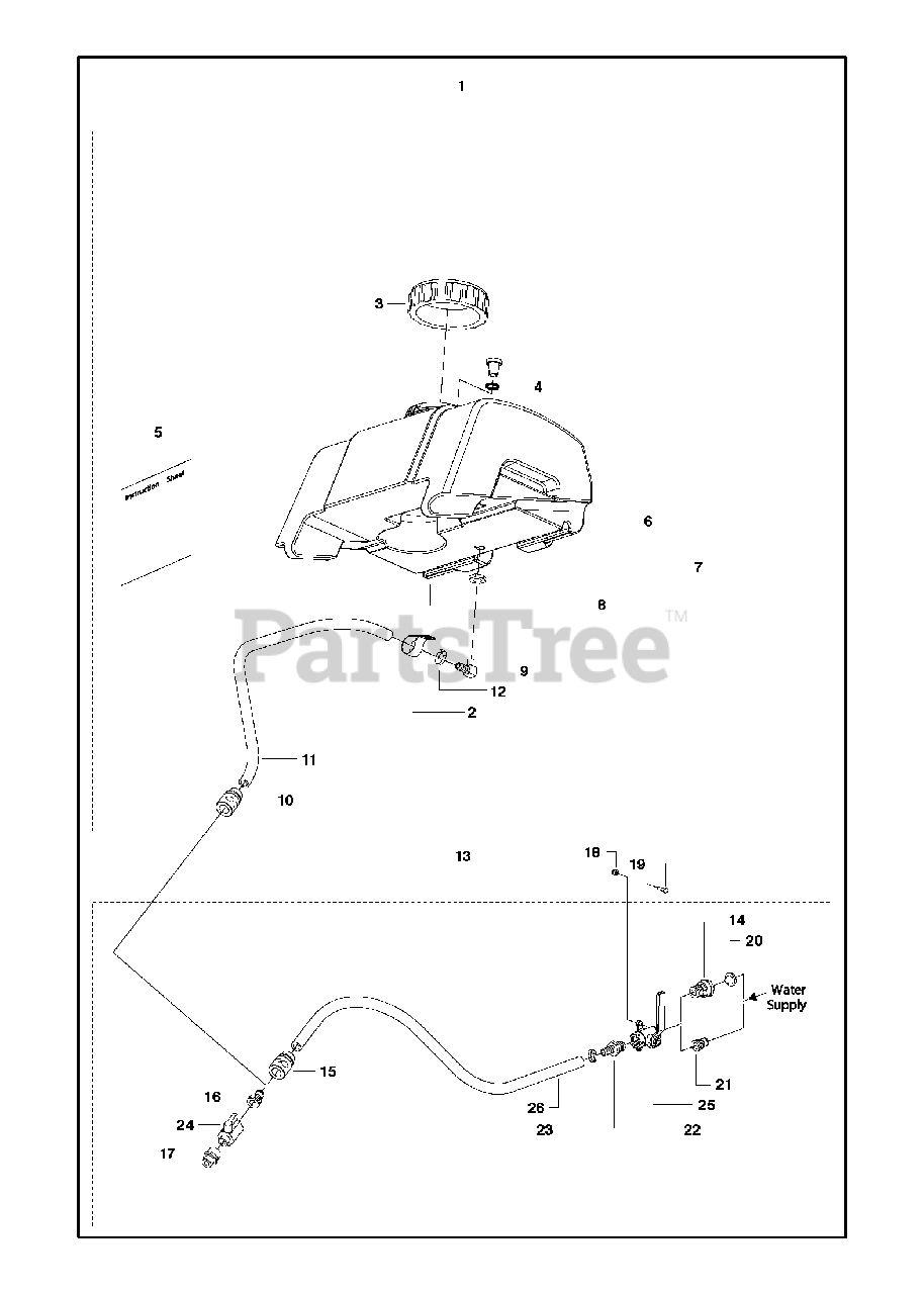 Water Tank Assembly for FS413 & FS500 Saws