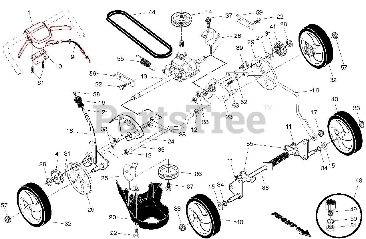 Ariens 911159 Ariens 21 Self Propelled Walk Behind Mower Electric Start SN 010001 Above Repair Parts 2 Parts Lookup with Diagrams PartsTree