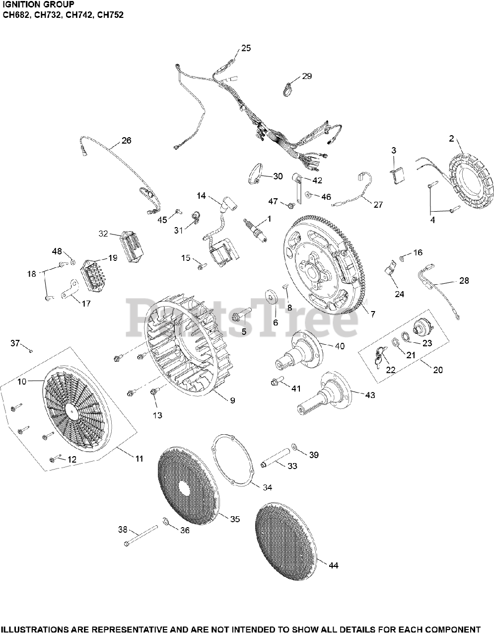 Kohler CH7323011 Kohler Command PRO Engine, Made for Vermeer, 23.5hp