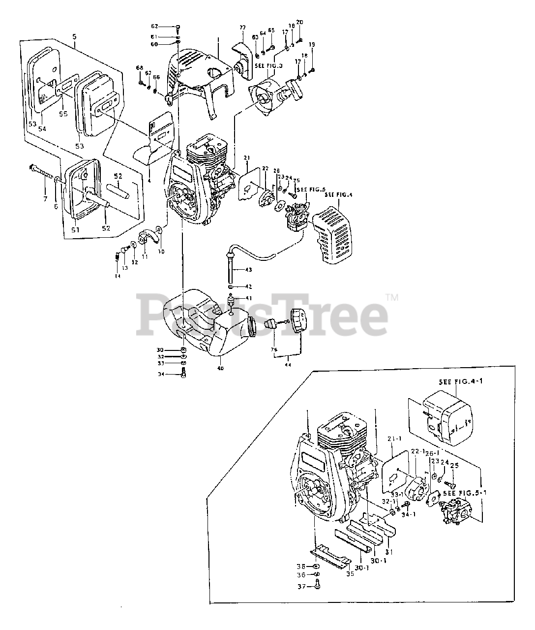 Tanaka TBC355 Tanaka Brush Cutter Engine Components Parts Lookup