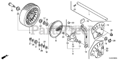 42710 VL0 T00ZA - Wheel Com Nh462R Geared By Honda - Outdoor Power Parts