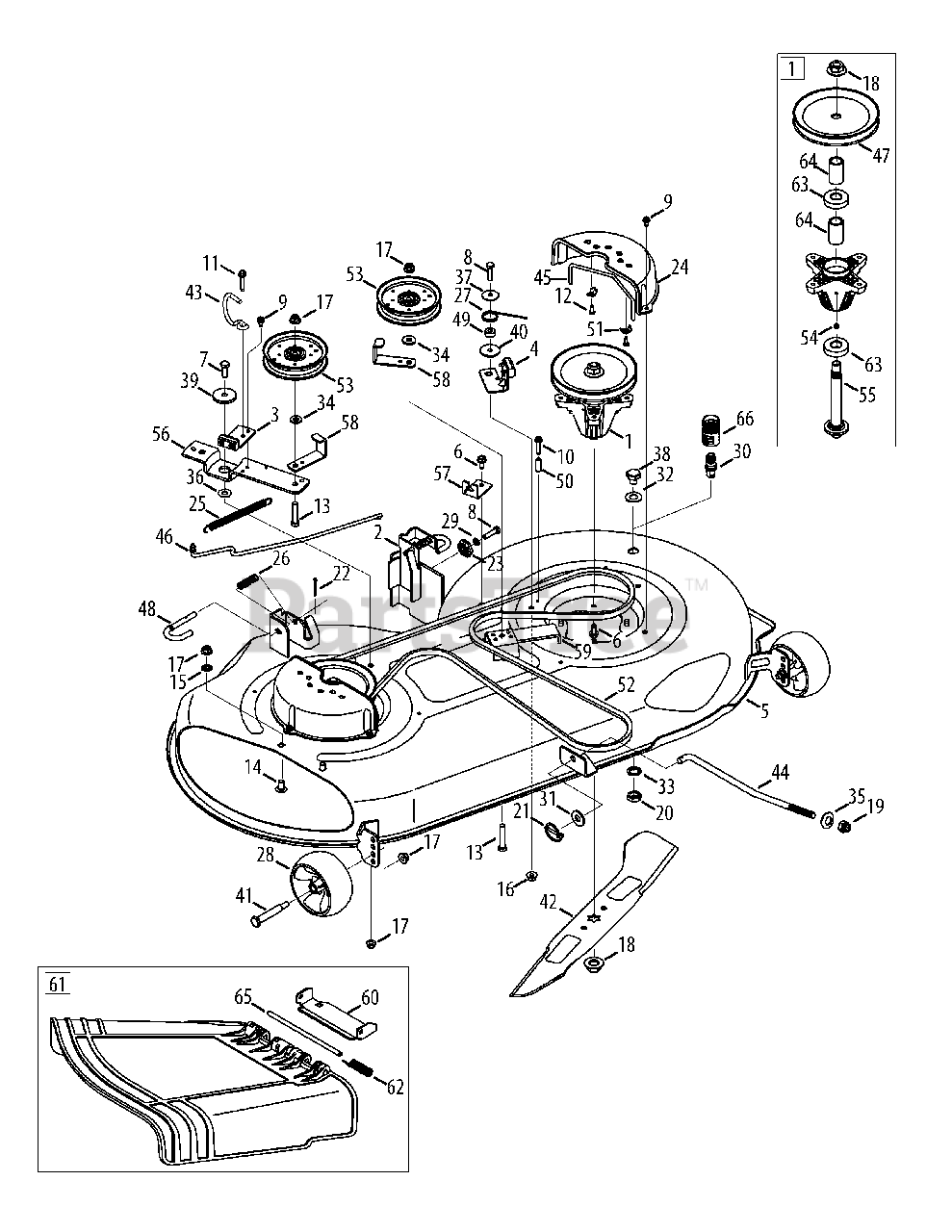 Mtd 13ax915t004 Mtd Gold Lawn Tractor 2012 Mower Deck 46 Inch Parts