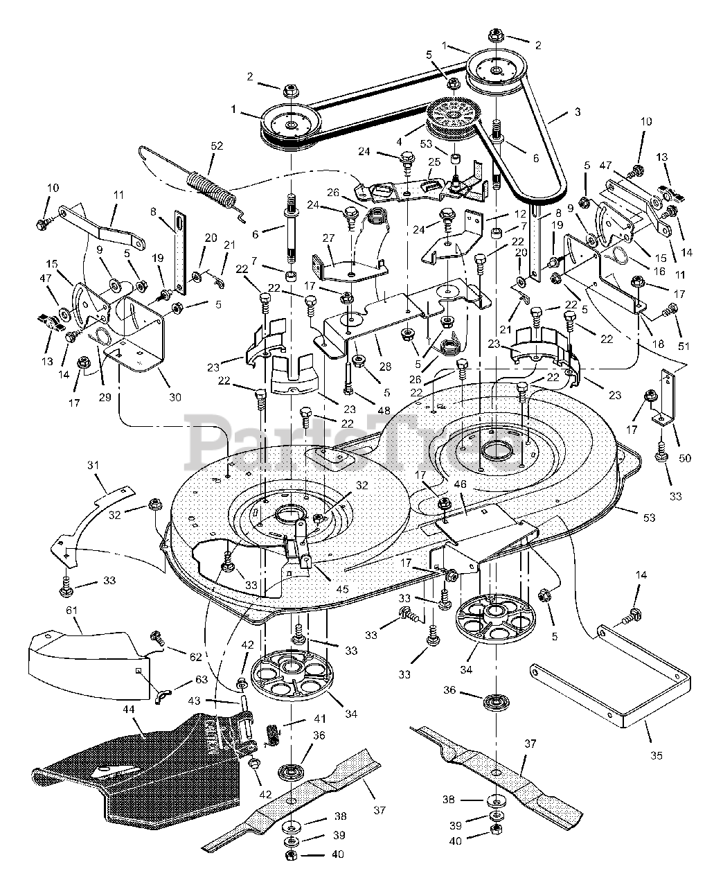 Yard King 405618x81A Yard King 40" Lawn Tractor (2001) Mower Housing