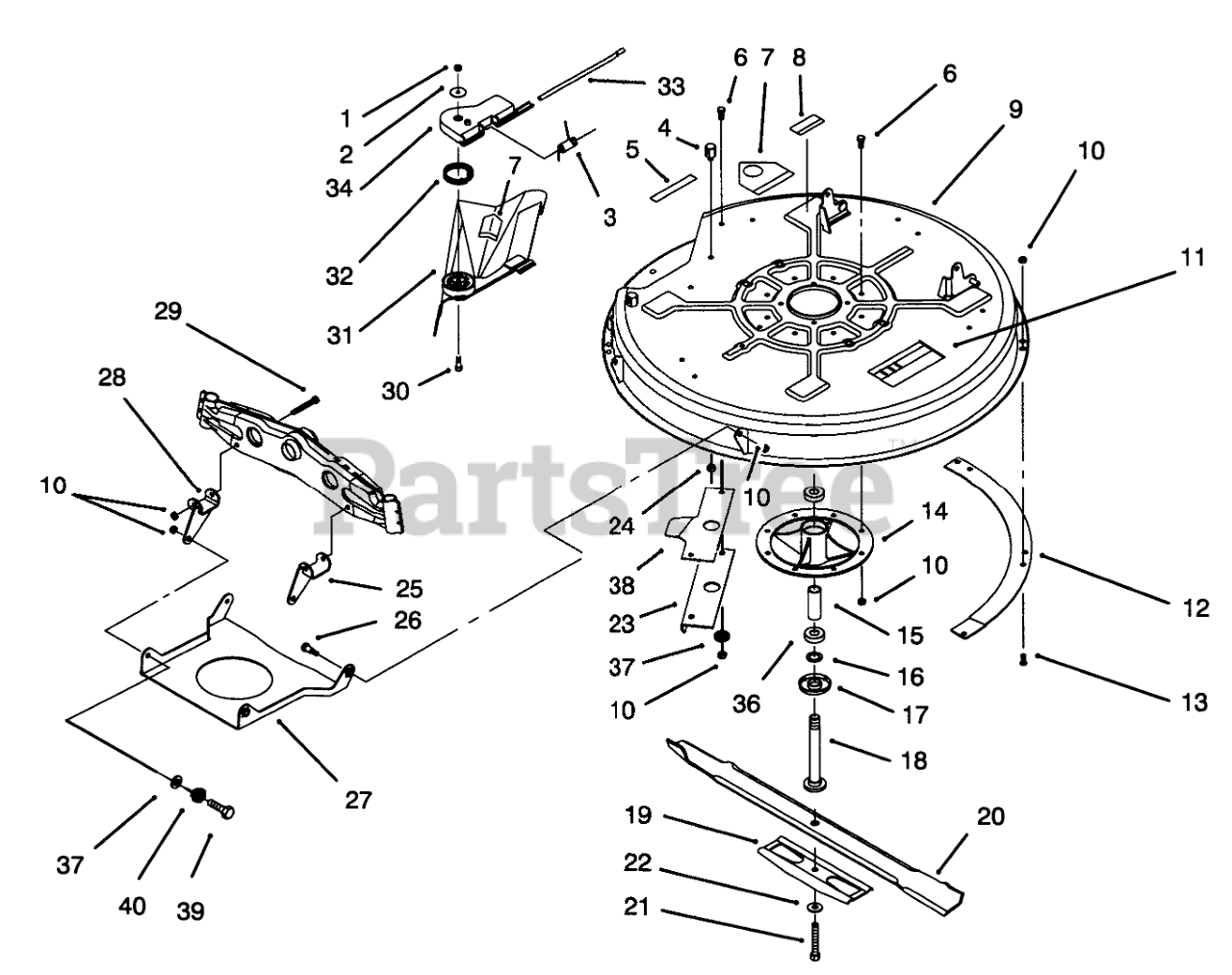Toro 71200 12 32 XL Toro Lawn Tractor SN 049000001 049999999 1994 DECK SPINDLE ASSEMBLY 32 CUTTING UNIT Parts Lookup with Diagrams PartsTree