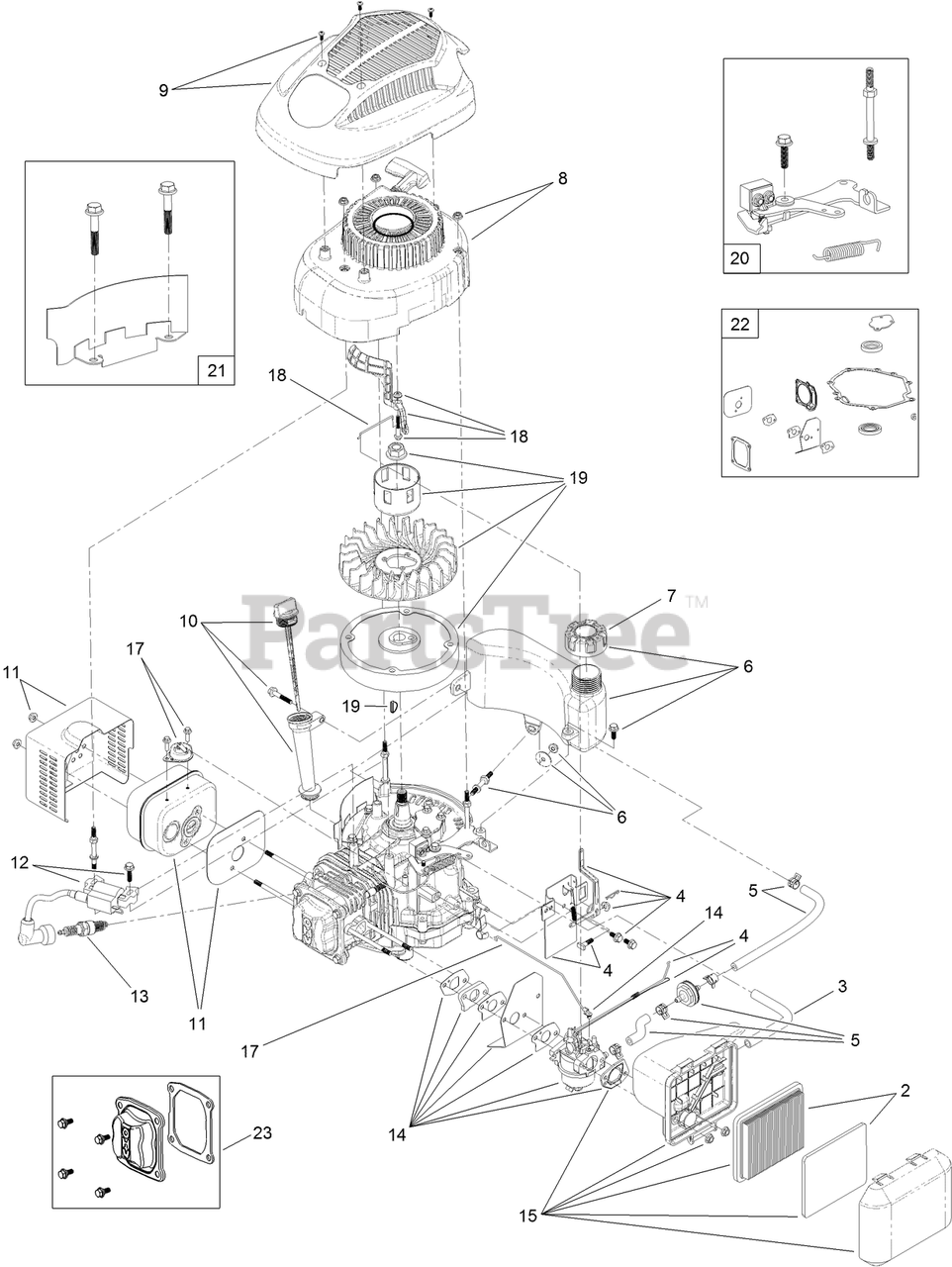 Toro 20323 - Toro 20" Walk-Behind Mower (SN: 310000001 - 310999999