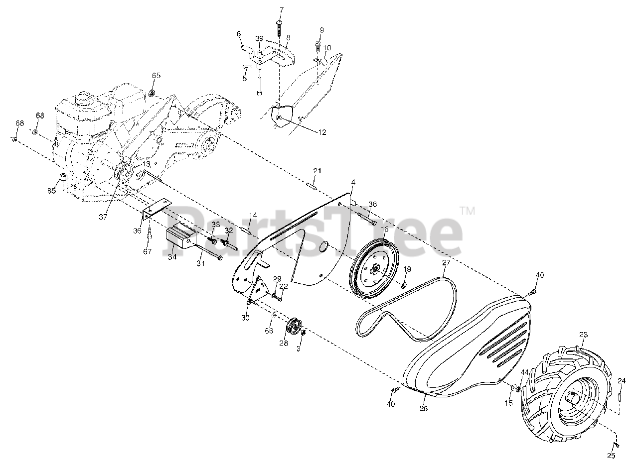 Husqvarna 650 Rtt 960930002 02 Husqvarna Rear Tine Tiller 2008 01