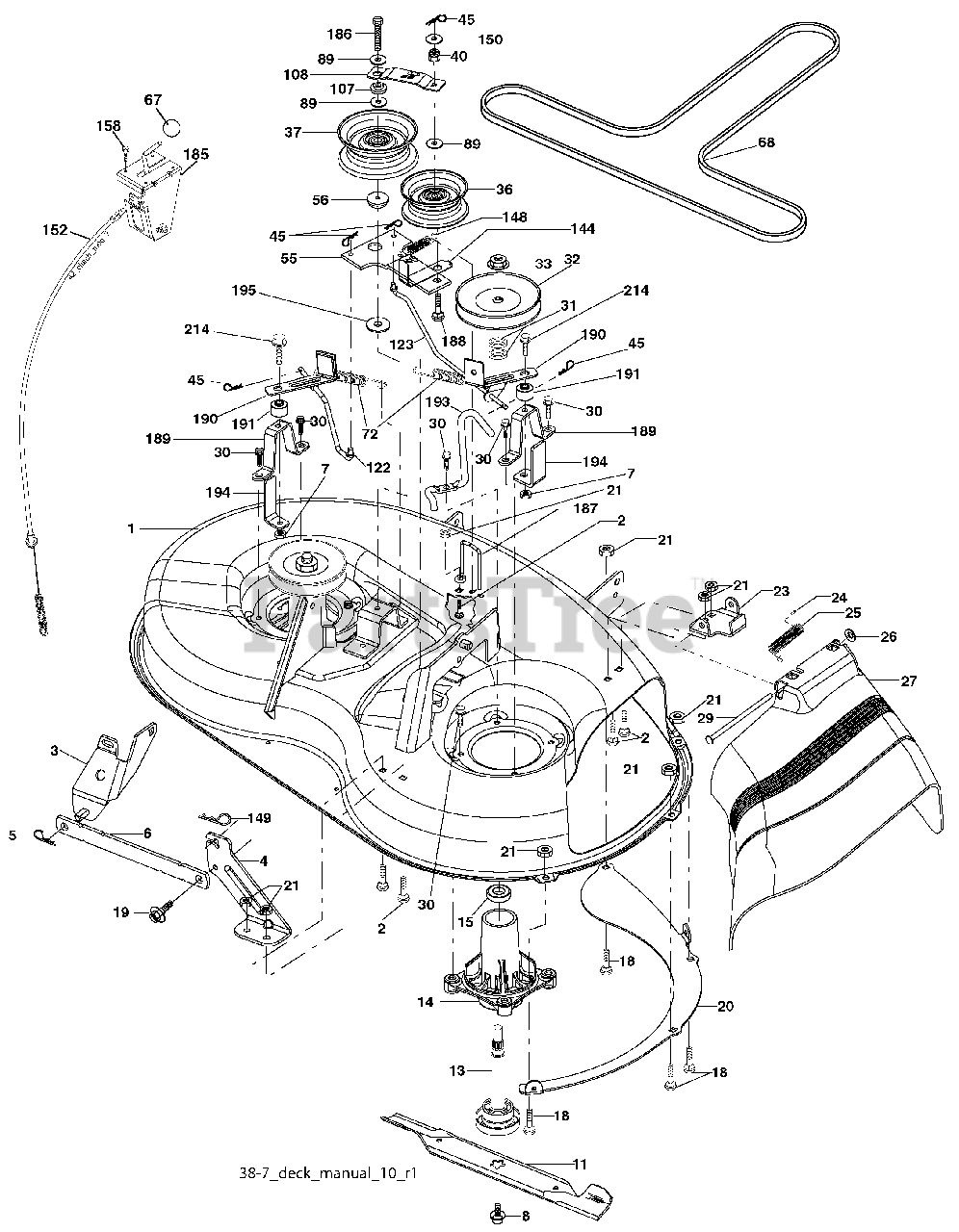 Poulan lawn mower deck deals