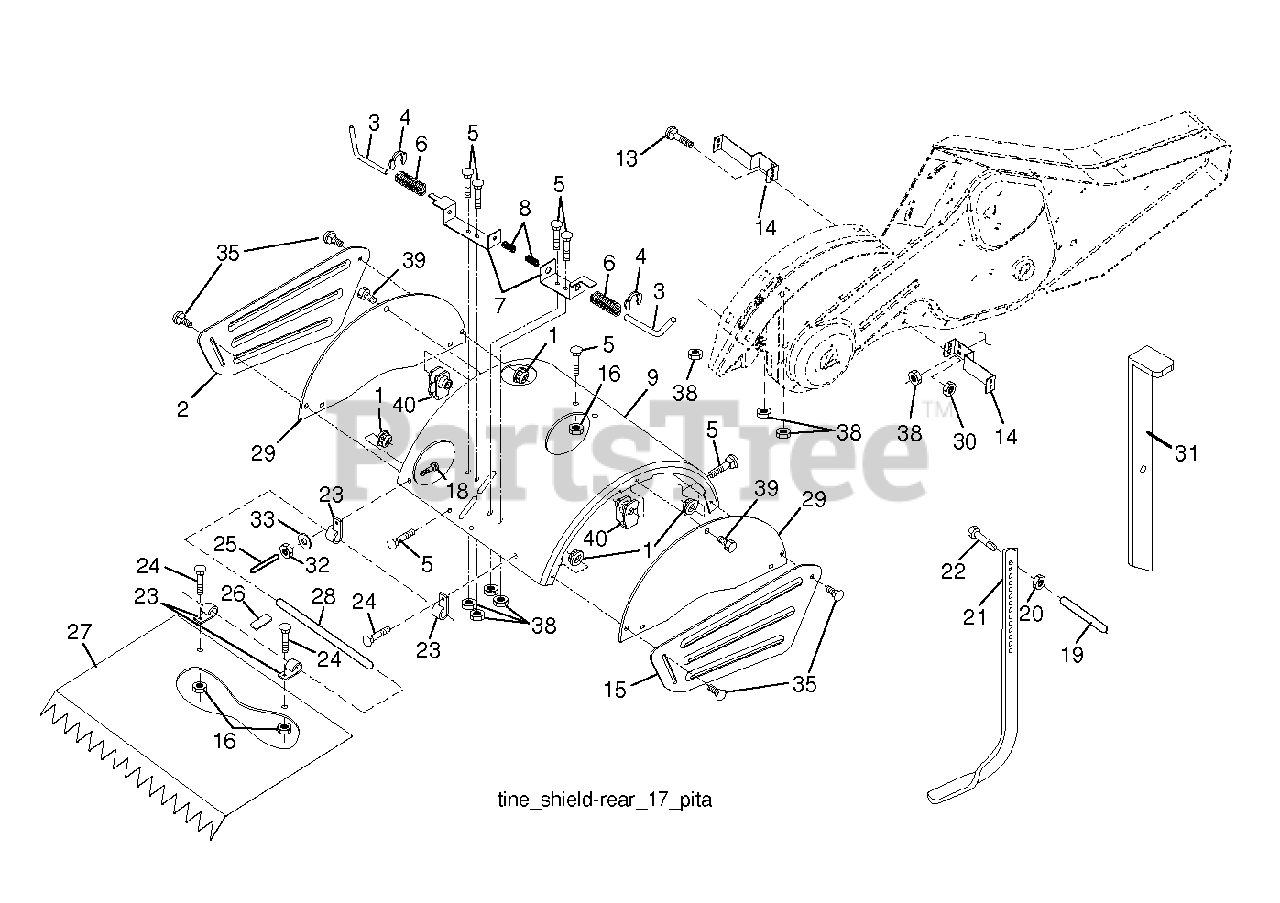 Husqvarna Drt 900 960930025 01 Husqvarna Rear Tine Tiller 2014 03