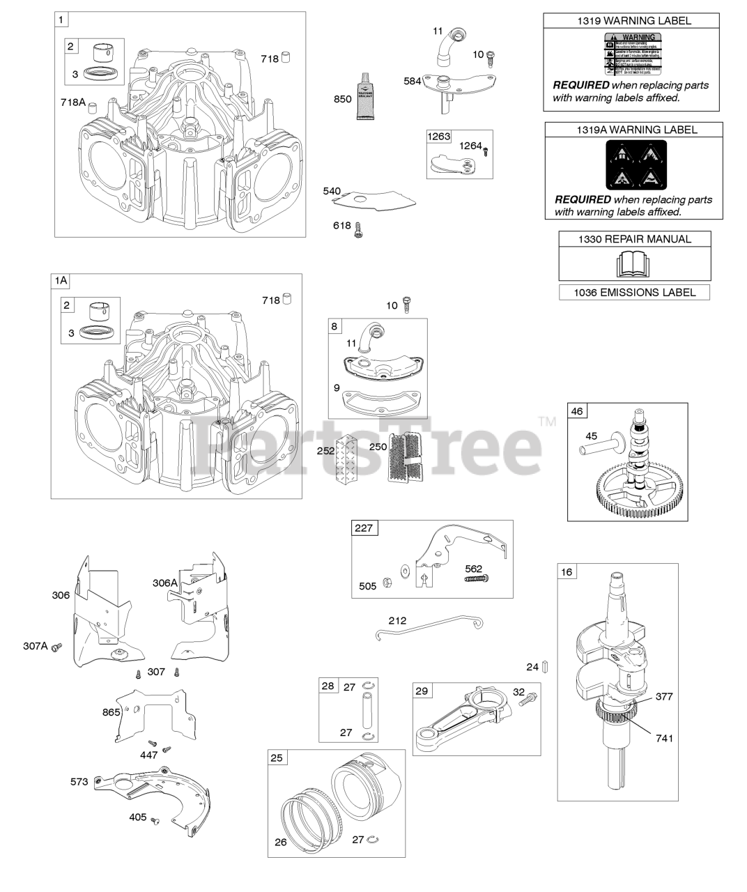 Briggs & Stratton 44N8770003G1 Briggs & Stratton Vertical Engine