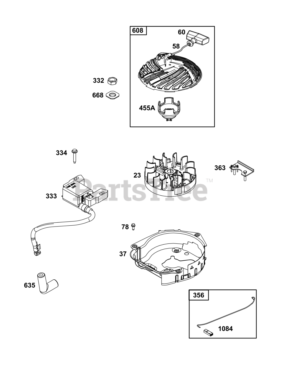Briggs & Stratton 93J020172F1 Briggs & Stratton Vertical Engine