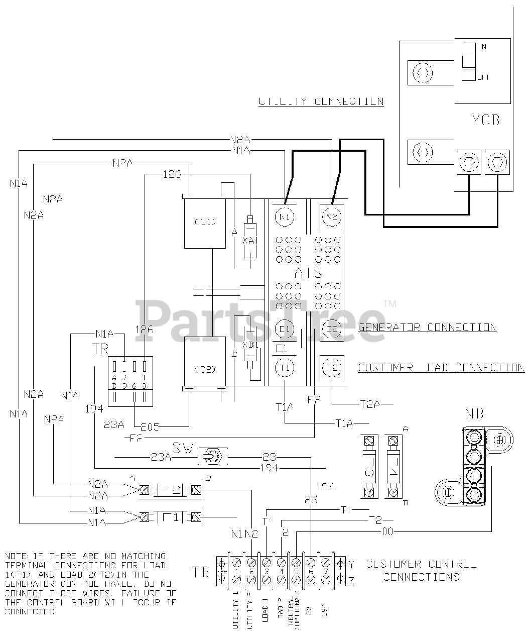Generac Transfer Switch Wiring Diagram from www.partstree.com