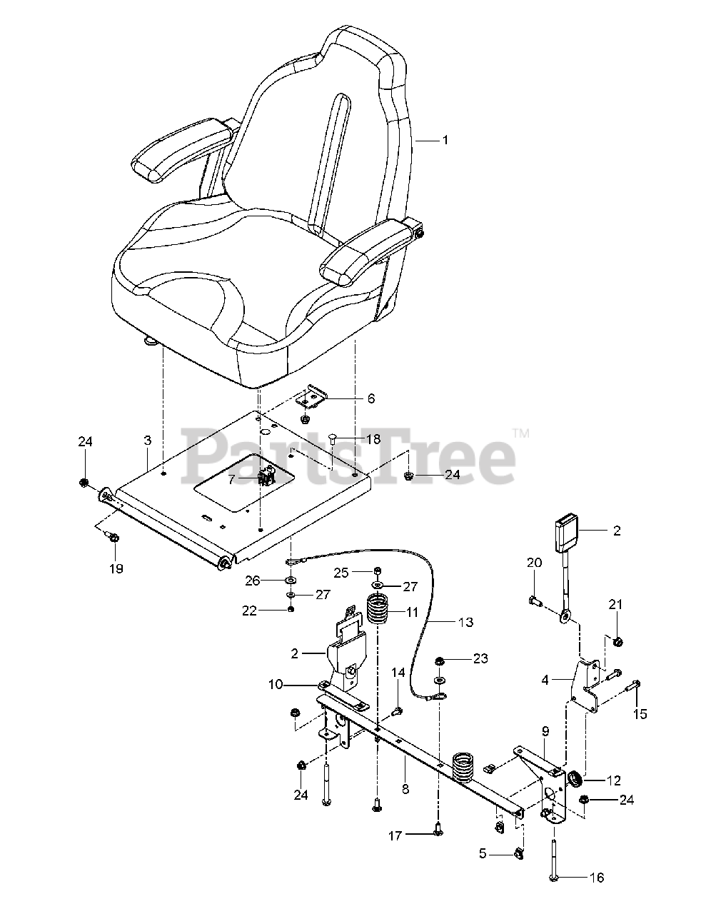 Husqvarna mzt61 suspension seat deals